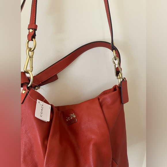 Coach Leather Madison Persimmon Hobo Shoulder Bag-21224 - Picture 4 of 14